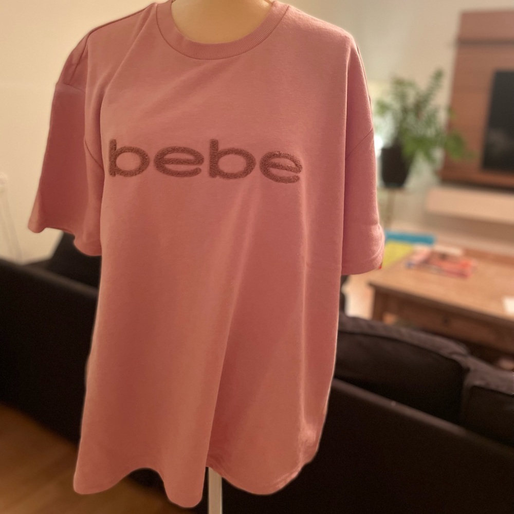 BEBE SPORT short sleeve terry sweatshirt SIZE 2X BRAND NEW W TAGS
